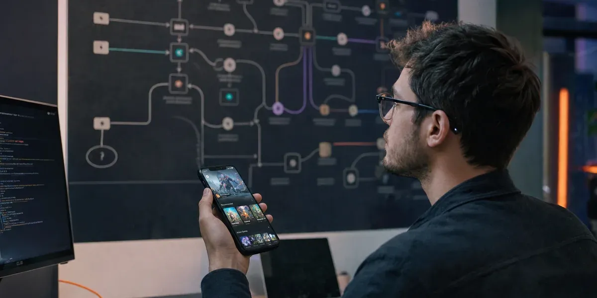 Games-only app store curation — mobile game discovery in café setting